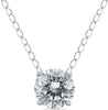 .30CT DIAMOND 14K WHITE GOLD 3D CLASSIC ROUND SOLITAIRE 4 PRONG FLOATING PENDANT