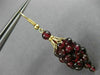 ANTIQUE AAA GARNET 14KT YELLOW GOLD CLASSIC GRAPE CLUSTER HANGING EARRINGS 22070