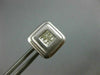 ESTATE LARGE .65CT DIAMOND 14KT WHITE GOLD 3D PRINCESS SQUARE STUD EARRINGS #743