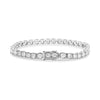 ESTATE LARGE 5.00CT DIAMOND 14KT WHITE GOLD 3D CLASSIC ROUND TENNIS BRACELET