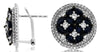 3.7CT DIAMOND & AAA SAPPHIRE 14KT WHITE GOLD ROUND & MARQUISE HANGING EARRINGS