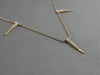 ESTATE .15CT ROUND DIAMOND 14KT ROSE GOLD 3D BY THE YARD SPIKY FLOATING PENDANT