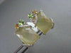 ANTIQUE 14KT WHITE 16.25CTW YELLOW QUARZ & DIAMONDS WITH MULTI GEM EARRINGS!!!!!