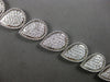 EXTRA LARGE 9.86CT DIAMOND 18K WHITE GOLD CLUSTER TEAR DROP CUFF TENNIS BRACELET