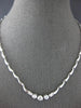 ESTATE LARGE .77CT DIAMOND 14K WHITE GOLD ROUND 5 STONE GRADUATING LOVE NECKLACE