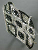 ESTATE EXTRA LARGE 3.52CT WHITE & BLACK DIAMOND 14KT WHITE GOLD 3D COCKTAIL RING