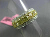 WIDE 7.56CT WHITE & FANCY YELLOW DIAMOND 18KT 2 TONE GOLD ANNIVERSARY RING