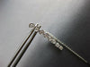 ESTATE .34CT DIAMOND 14KT WHITE GOLD BEZEL CHANDELIER BAR FUN HANGING EARRINGS