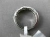 .87CT ROUND & BAGUETTE DIAMOND 14K WHITE GOLD 3D THREE ROW ANNIVERSARY RING 1222