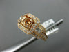 ESTATE WIDE .68CT DIAMOND 14KT ROSE GOLD SQUARE HALO SEMI MOUNT ENGAGEMENT RING