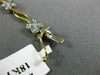 ANTIQUE 1.10CT DIAMOND 18KT WHITE & YELLOW GOLD 3D DAISY FLOWER BRACELET #1688