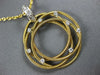 ESTATE LARGE .18CT DIAMOND 18KT 2 TONE GOLD CIRCULAR FLOWER ETOILE MESH PENDANT
