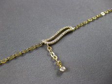 .11CT DIAMOND 14KT YELLOW GOLD 3D MULTI LEAF BY THE YARD CHANDELIER FUN BRACELET