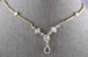 LARGE 1.87CT DIAMOND 14KT YELLOW GOLD 3D ROUND & BAGUETTE BY THE YARD NECKLACE