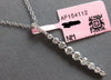ESTATE 1.61CT DIAMOND 14KT WHITE GOLD CLASSIC ROUND JOURNEY BAR FLOATING PENDANT