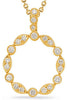 .51CT DIAMOND 14KT YELLOW GOLD ROUND & MARQUISE SHAPE CIRCULAR FLOATING PENDANT