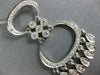 ESTATE LARGE .40CT DIAMOND 18K WHITE GOLD FILIGREE CHANDELIER OVAL PENDANT 14920