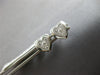 .18CT DIAMOND 14K WHITE GOLD CLUSTER HEART SHAPE FILIGREE MILGRAIN STUD EARRINGS