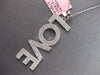 ESTATE LARGE 1.21CT DIAMOND 14KT WHITE GOLD 3D CLASSIC LOVE FLOATING PENDANT