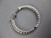 ESTATE LARGE 1.16CT DIAMOND 14KT WHITE GOLD 3D INSIDE OUT HOOP HANGING EARRINGS