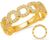 ESTATE .23CT DIAMOND 14K YELLOW GOLD MULTI SQUARE CLASSIC SEMI ETERNITY FUN RING