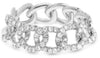 ESTATE .62CT DIAMOND 14KT WHITE GOLD 3D MULTI LINK FLEXIBLE LOVE KNOT FUN RING