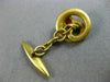 ANTIQUE .30CT AAA RUBY 18KT YELLOW GOLD SWIRL SNAKE CIRCULAR FUN MEN'S CUFFLINKS