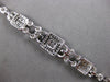 EXTRA LARGE 4.13CT DIAMOND 18K WHITE GOLD ROUND & BAGUETTE MULTI SQUARE BRACELET