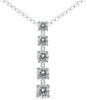 .50CT DIAMOND 14KT WHITE GOLD 5 STONE GRADUATING JOURNEY LOVE FLOATING PENDANT