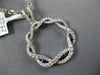 .92CT DIAMOND & AAA SAPPHIRE 18KT WHITE GOLD 3D INFINITY CIRCLE OF LIFE PENDANT