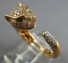 ESTATE .63CT DIAMOND & AAA EMERALD 18K ROSE GOLD HAPPY PANTHER JAGUAR FUN RING