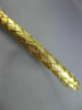 ESTATE .45CT DIAMOND 14K YELLOW GOLD CLASSIC CIRCULAR WOVEN PAVE BANGLE BRACELET