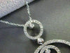 ESTATE LARGE 2.10CT DIAMOND 14K WHITE GOLD FLOATING CIRCLE OF LIFE PENDANT #1585