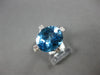 LARGE 6.92CT DIAMOND & AAA BLUE TOPAZ 14KT WHITE GOLD 3D OVAL & ROUND FUN RING