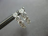 ESTATE SMALL 1.43CT DIAMOND 14KT WHITE GOLD SHARED PRONG 5 STONE HUGGIE EARRINGS