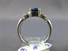 ESTATE 1.70CT DIAMOND & AAA SAPPHIRE PLATINUM 3D OVAL & ROUND ENGAGEMENT RING