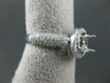 ESTATE 14KT WHITE GOLD SEMI MOUNT ENGAGEMENT RING. 3D ROUND HALO DESIGN