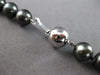 LARGE & LONG AAA TAHITIAN PEARL 14KT WHITE GOLD CLASSIC GRADUATING LOVE NECKLACE