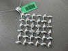 ESTATE EXTRA LARGE .96CT DIAMOND 18KT WHITE GOLD 3D CRISS CROSS SQUARE PENDANT