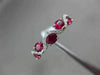 ESTATE 1.03CT DIAMOND & AAA RUBY 14KT WHITE GOLD 5 STONE ETOILE ANNIVERSARY RING