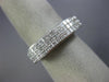 ESTATE 1.14CT PRINCESS DIAMOND 18KT WHITE GOLD 3 ROW INVISIBLE ANNIVERSARY RING