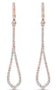 ESTATE 1.79CT DIAMOND 18K ROSE GOLD CLASSIC ELONGATED TEAR DROP HANGING EARRINGS