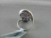 ESTATE WIDE 27MM 18KT WHITE 19.44CT AAA AMETHYST & DIAMONDS GOLD RING
