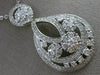 ANTIQUE LARGE 2.60CT DIAMOND 14K WHITE GOLD MILGRAIN FLOWER CLUSTER PENDANT 2075