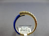 .43CT DIAMOND & BLUE ENAMEL 14KT YELLOW GOLD GRADUATING JOURNEY CRISS CROSS RING