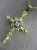 ESTATE LARGE 1.0CT ROUND & BAGUETTE DIAMOND 14KT YELLOW GOLD 3D PENDANT #20837