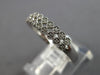 .07CT DIAMOND 14KT WHITE GOLD 3D 2 ROW FILIGREE SEMI ETERNITY ANNIVERSARY RING