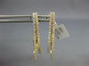 ESTATE .57CT DIAMOND 18KT YELLOW GOLD 2 ROW DOUBLE OVAL CLIP ON HANGING EARRINGS