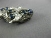 ANTIQUE 28.30CT DIAMOND & AAA SAPPHIRE PLATINUM 3D FLOWER OPEN FILIGREE BRACELET