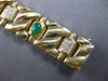 LARGE 8.83CT DIAMOND & AAA MULTI COLOR GEM 14KT YELLOW GOLD CUFF BRACELET #27930